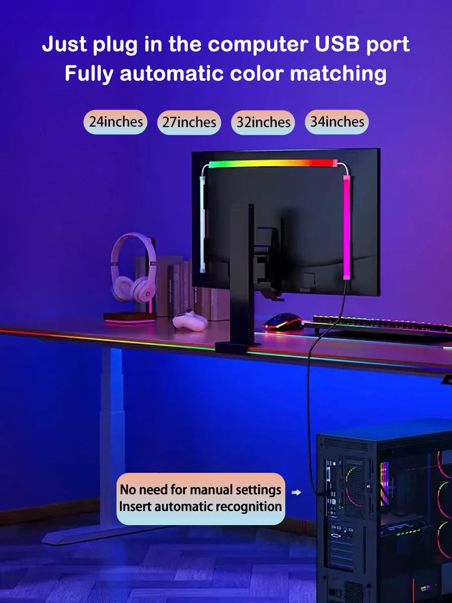 Ambient Backlight RGB Strip for PC Monitor