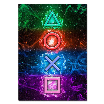 Linen Paintings Gaming Room Wall Art Pictures
