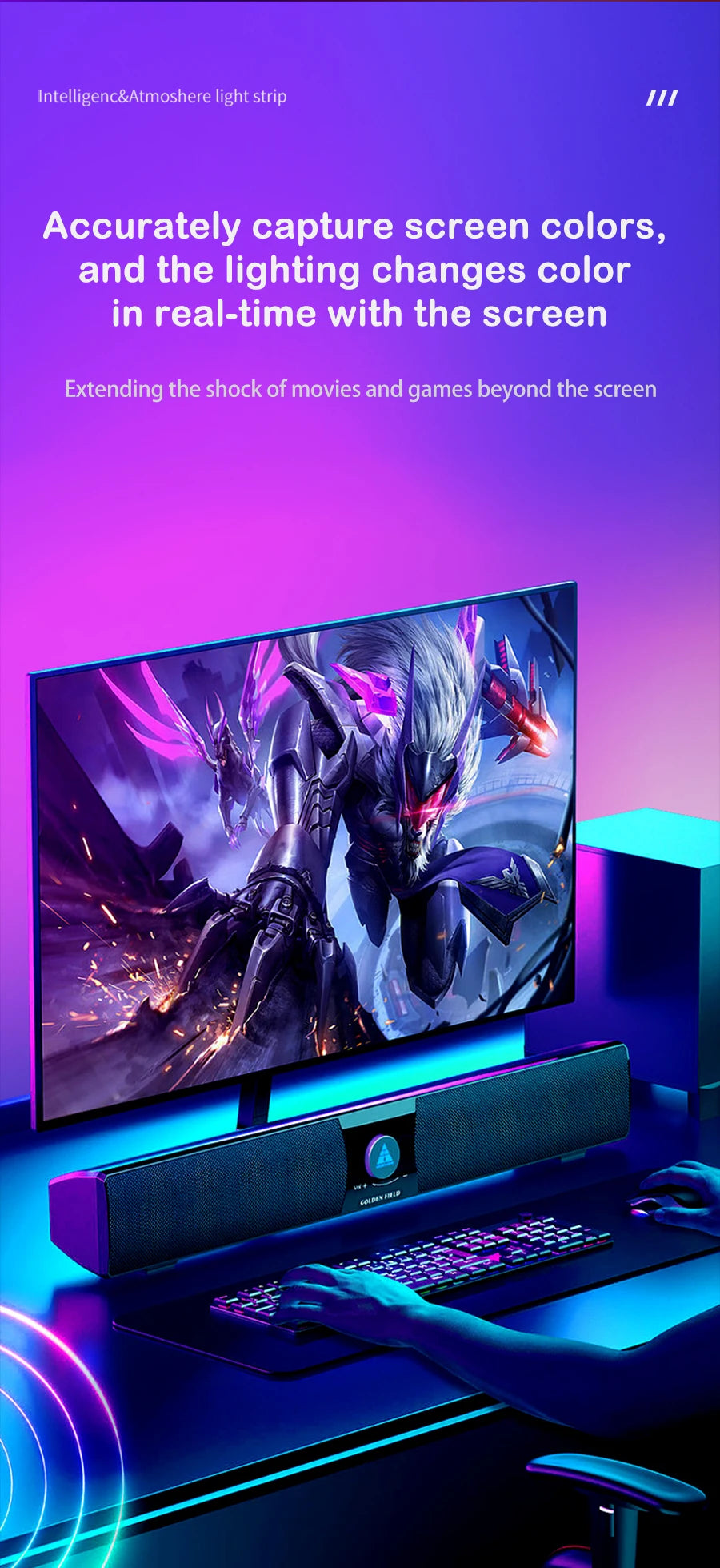 Ambient Backlight RGB Strip for PC Monitor