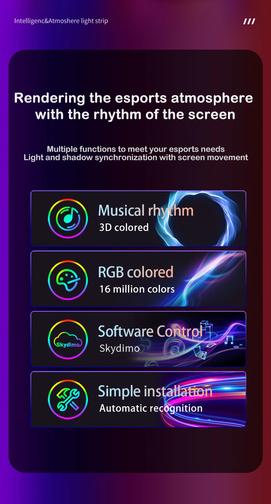 Ambient Backlight RGB Strip for PC Monitor