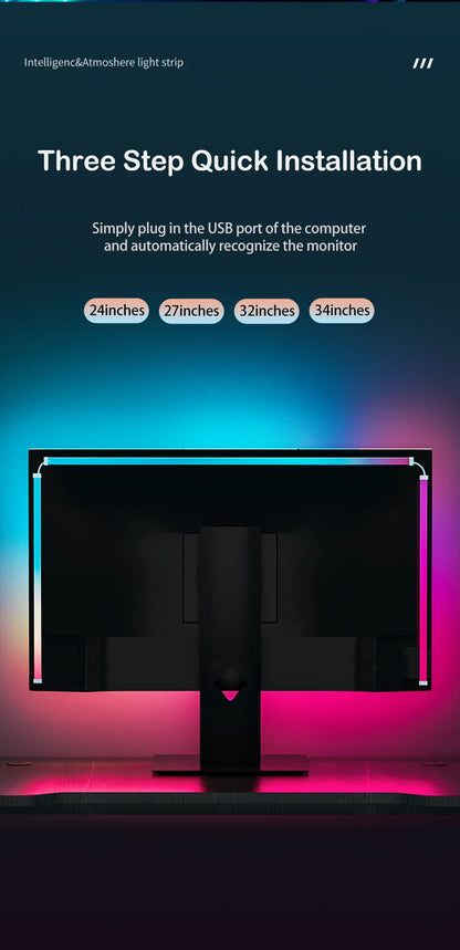 Ambient Backlight RGB Strip for PC Monitor