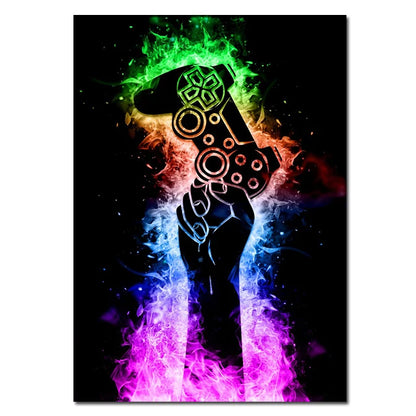 Linen Paintings Gaming Room Wall Art Pictures